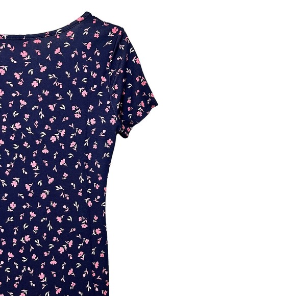 41 Hawthorn Brigitte Ditsy Floral Navy Pink Flower‎ Dress Size Small Stretch - Picture 2 of 5
